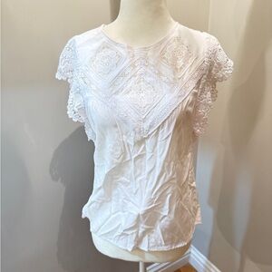 Maeve White Lace Blouse